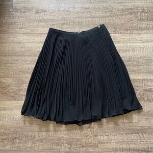 French Connection pleated black midi skirt, women's size 6